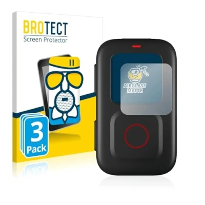 Abbildung von BROTECT Entspiegelungs Schutzglas für GoPro Remote (3 Stück) Schutz Folie Panzerfolie Glas Matt [Extrem Kratzfest 9H, Anti Reflex, Fingerprint]