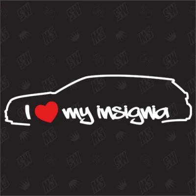 Abbildung von I love my Opel Insignia Sticker, ab Bj. 08