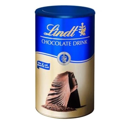 Abbildung von Lindt Chocolate Drink Kakaopulver 300g Vorratsdose Schokoladendrink aus feinster Vollmilch Schokolade Schokoladengetränk Trinkschokolade