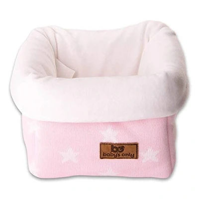 Abbildung von Baby&#039;s Only Korb Star Baby Rosa/Weiß 18x18x18 cm