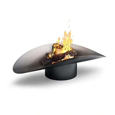 Abbildung von höfats ELLIPSE Feuerschale funktionale Feuerstelle und Grill für Terrasse Garten Corten Stahl mit Rost Optik