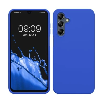 Abbildung von kwmobile Hülle kompatibel mit Samsung Galaxy A16 5G Silikon Handy Case Handyhülle weiche Oberfläche kabelloses Laden Baltik Blau