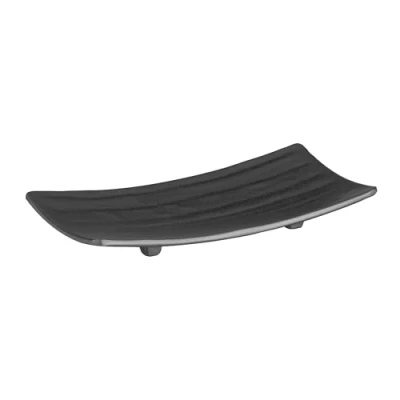 Abbildung von APS 83740 Tablett/Sushiboard ZEN, 22 x 12 cm, Höhe 3 Melamin, schwarz, Steinoptik