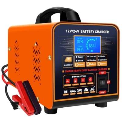 Abbildung von SolaMr 12V/24V Autobatterie Ladegerät &amp; Batterieerhaltungsgerät, Automatisches Intelligentes Batterieladegerät, 0 15A Schnell Erhaltungsladegerät mit Reparatur, Wintermodus, für AGM Auto LKW Motorrad