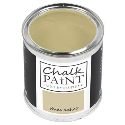 Abbildung von Chalk Paint Everything® Verde Antico Kreidefarbe Wasserbasis für Alle Oberflächen einfach zu verarbeiten ohne schlechten Geruch Extra Matt (250 ml)