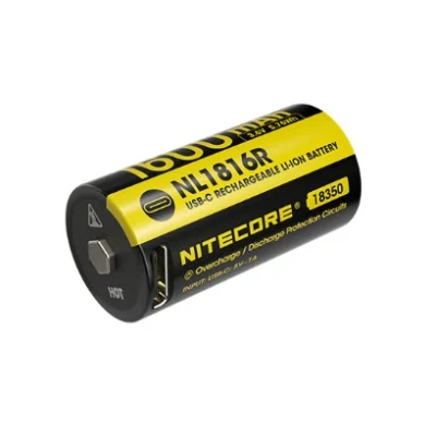 Abbildung von Nitecore NL1816R Aufladbarer 18350 Li Ion Akku 1600mAh mit USB C Anschluss