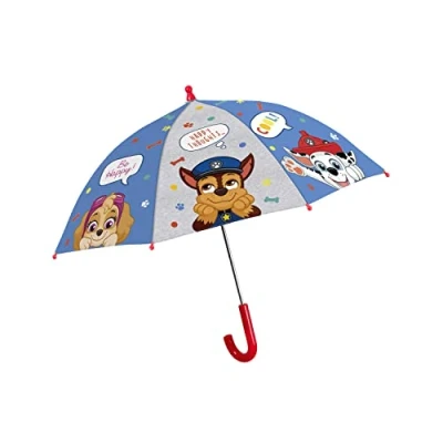 Abbildung von p:os 30873088 PAW Patrol Regenschirm für Kinder, windfest, Stockschirm mit Automatik Öffnung und stabilem Fiberglasgestell, Durchmesser ca. 66 cm