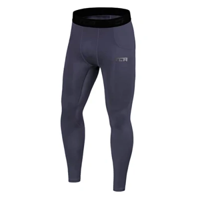 Abbildung von TCA Herren Leggings, Kompressionshose, Sporthose, Lang Dunkelgrau, S