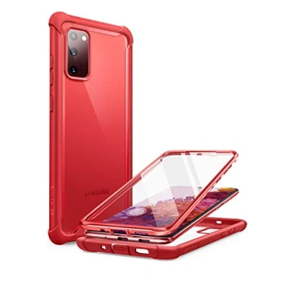 Abbildung von i Blason Transparent Hülle für Samsung Galaxy S20 FE (6.5&quot;) 5G Handyhülle Bumper Case Robust Schutzhülle Cover [Ares] mit Displayschutz 2020, Rot