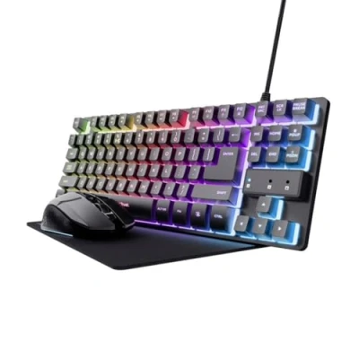 Abbildung von Trust 3in1 Gaming Set BLK DE Tastatur und Maus Set, Beleuchtet