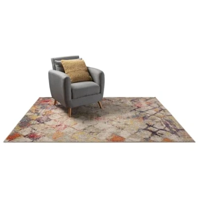 Abbildung von benuta Vintage Teppich CASA Beige/Mehrfarbig 120 x 170 cm für Wohnzimmer, Schlafzimmer und Flur Pflegeleicht Fußbodenheizung Geeignet