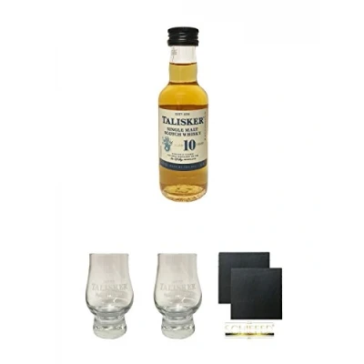 Abbildung von Talisker 10 Jahre Isle of Skye Single Malt Whisky 0,05 Liter Miniatur Geschenkset