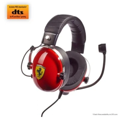 Abbildung von Thrustmaster T.Racing Scuderia Ferrari Edition DTS Gaming Headset für PS5 / PS4 Xbox Series XS One PC Switch Offiziell lizenziert
