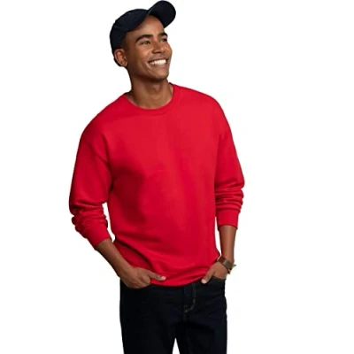 Abbildung von Fruit of The Loom Men&#039;s Eversoft Fleece Sweatshirts &amp; Hoodies, Full Zip Red, Large