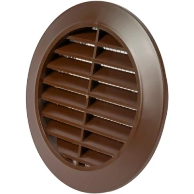 Abbildung von Vent Systems 80 mm Braun Lüftungsabdeckung Runde Lüftungsschlitze Grillabdeckung Integrierter Insektenschutz HVAC Lüftungsöffnungen für Badezimmer, Heimbüro, Küche