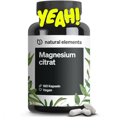 Abbildung von Premium Magnesiumcitrat 180 Kapseln Hochdosiert: 2320mg (davon 360mg elementares Magnesium) pro Tagesdosis Ohne Zusätze vegan, laborgeprüft und in Deutschland produziert St