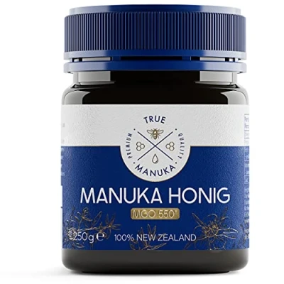 Abbildung von TRUE Manuka Honig 550 MGO [250g] 100% Zertifiziert &amp; Echt aus Neuseeland 250g, 550, Manukahonig, Honig, Honey,