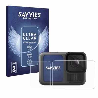 Abbildung von Savvies 6 Stück Schutzfolie für GoPro Hero 13 Black Displayschutz Folie Ultra Transparent