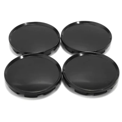 Abbildung von RhinoTuning 4 Stück Satz 63 mm Nabenkappen Radnabenabdeckungen Nabenabdeckungen Kompatibel mit Ram 1500/M595/SSR/GTF01 für 52005732 28821SA030 OD 63mm ID 57mm (schwarz)