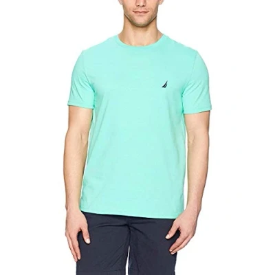 Abbildung von Nautica Herren Kurzärmliges Rundhalsausschnitt T Shirt, Mint Spring Solid, Klein