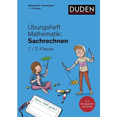 Abbildung von Übungsheft Mathematik Sachrechnen 1./2. Klasse: Mit Stickern und Lernerfolgskarten (Übungshefte Grundschule Mathematik)