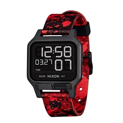 Abbildung von Nixon Herren Digital Quarz Uhr mit Gummi Armband A1320 008 00
