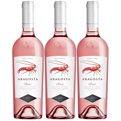 Abbildung von Aragosta rosé DOC Roséwein Wein trocken Italien I Visando Paket (3 x 0,75l)
