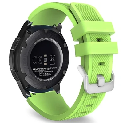 Abbildung von MoKo Armband Kompatibel mit Samsung Galaxy Watch 3 45mm/Galaxy 46mm/Gear S3 Frontier/Classic/Huawei GT2 Pro/GT/GT2 46mm, 22mm Silikon Ersatzarmband, Grün