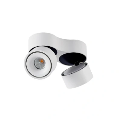 Abbildung von Arcchio LED Einbaustrahler Rotari, dimmbar, Leuchtmittel fest verbaut, warmweiß, Modern, Aluminium, weiß, 2 flammig, inkl. Leuchtmittel, Deckenleuchte