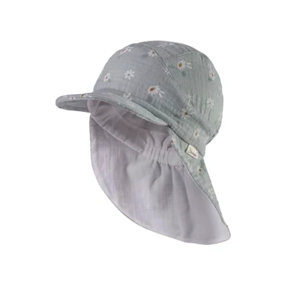 Abbildung von Sterntaler Peaked Cap with neck protection daisy für Kinder, Größe: 51, Dunkelgrün meliert