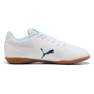 Abbildung von Puma Truco III Unisex Fußballschuh Halle für Kinder, Größe: 38.5, White/aqua fizzy light Schuhe