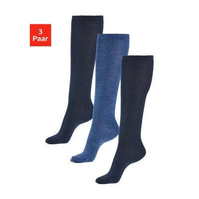 Abbildung von Bench. Kniestrümpfe &quot;Herren&quot;, (Packung, 3 Paar), mit wärmender Wolle