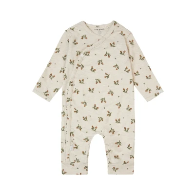 Abbildung von Noppies Baby Unisex U Playsuit ls Noumea AOP Overalls, RAS1202 Oatmeal P611, 68