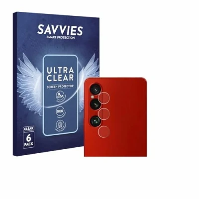 Abbildung von Savvies 6 Stück Schutzfolie für Sony Xperia 1 VI (NUR Kameraschutz) Displayschutz Folie Ultra Transparent