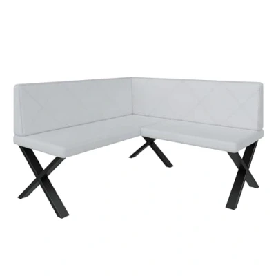 Abbildung von Eckbank Akiko Metal X Eckbankgruppe für Ihrem Esszimmer, Küche modern, Sitzecke, Essecke. Perfekt Küche, Büro und Rezeption. Solide Starke Verarbeitung. (130x130 Soft17)