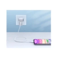 Abbildung von Ugreen Kabel USB Typ C iPhone Anschluss MFI 1m 3A 18W weiß Lightningkabel
