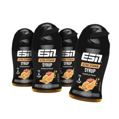 Abbildung von ESN Ultra Vitamin Syrup, 4er Pack, 4 x 65ml Multifruit, mit Vitaminen für je 6 Liter Fertiggetränk