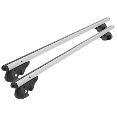 Abbildung von Dachgepäckträger Auto Dachträger Universal VDP R 004 offene Reling für abschließbar Aluminium Grundträger Dachreling bis 90kg 135 cm Länge