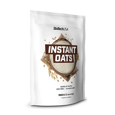 Abbildung von BioTechUSA Instant Oats Haferbrei, pflanzliche Eiweißquelle, reich an Ballaststoffen, 1000g, geschmacksneutral