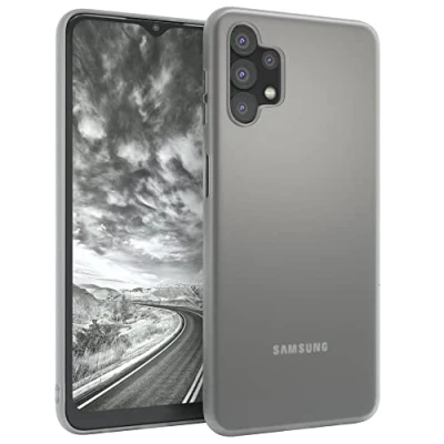 Abbildung von EAZY CASE Handyhülle Silikon mit Kameraschutz kompatibel Samsung Galaxy A32 5G in Transparent Matt Ultra dünn, Slimcover, Silikonhülle, Hülle, Softcase, Backcover