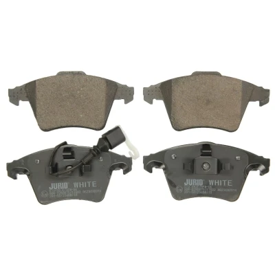 Abbildung von Jurid 573159JC Bremsbelagsatz White Low Dust Keramik inkl. Verschleißwarnkontakt ohne Zubehör VOLKSWAGEN: Transporter 6 Kastenwagen
