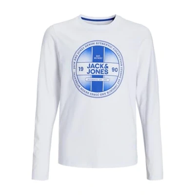 Abbildung von JACK&amp;JONES JUNIOR Jungen Jjrio Tee Crew Neck Mni Langarmshirt, Weiß, 98 EU