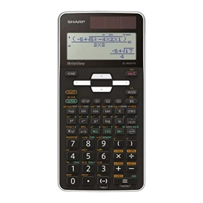 Abbildung von Sharp EL W531 TG WH Wissenschaftlicher Schulrechner (4 zeilige Anzeige, WriteView, D.A.L. Eingabe, Solar und Batteriebetrieb) Schwarz Weiß