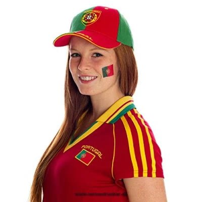 Abbildung von 25 x Portugal tattoo Fan Fahnen Set EM 2024 temporary Flag (25)