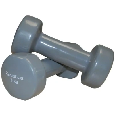 Abbildung von Paire dâ??haltères époxy Sveltus 3kg, grau