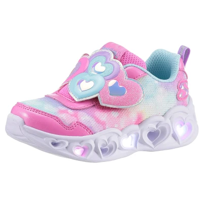 Abbildung von Skechers Blinkschuh HEART LIGHTS LOVIN REFLECTION Lauflernschuh, Blink, Klettschuh mit Herz Applikation, Größenschablone zum Download