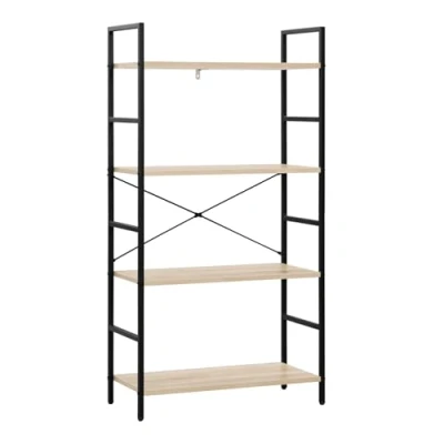 Abbildung von WOLTU Standregal Metallregal Bücherregal Lagerregal Leiterregal Badregal Küchenregal Eckregal Treppenregal Stufenregal Hochregal 4 Ablage RGB9346hei