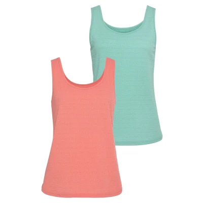 Abbildung von Vivance Strand 2 PACK Top, Damen, Größe: 32/34, Apricot türkis