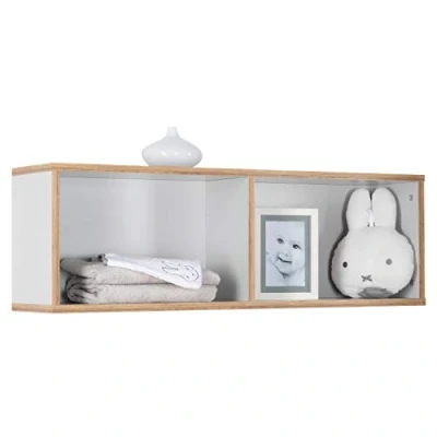 Abbildung von roba Wandregal &#039;Caro&#039; passend zur Wickelkommode &#039;Caro&#039;, Hängeregal für Kinderzimmer, lichtgrau, Holz