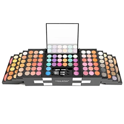 Abbildung von JasCherry 148 Farben Schimmern Lidschatten Makeup Paletten mit Concealer, Blush Rouge Sleek Puder Augenschatten Make Up Etui Box Satte Kosmetik Eyeshadow Palette
